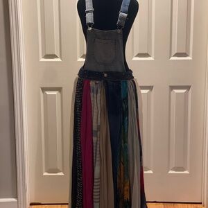 Multicolor Denim Overall Jumpsuit